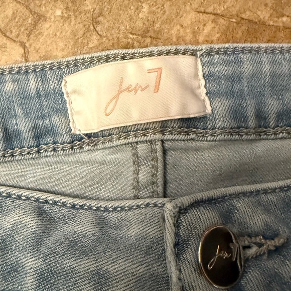 7 For All Mankind Light Blue Cropped Denim Skinnies -Sz 12- - Picture 5 of 6